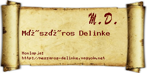 Mészáros Delinke névjegykártya