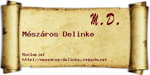 Mészáros Delinke névjegykártya