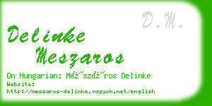 delinke meszaros business card